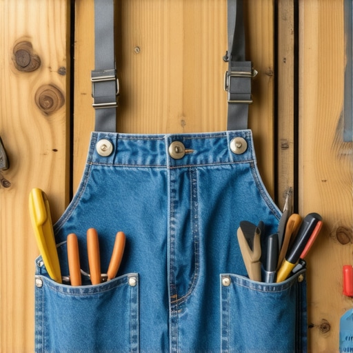 Uradi sam baštenska kecelja napravljena od starih farmerki sa alatima u džepovima