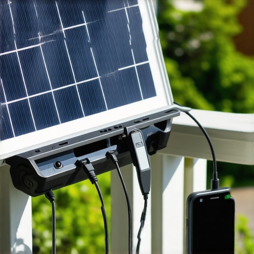 Solarni panel od 20W montiran na balkonsku ogradu za punjenje telefona