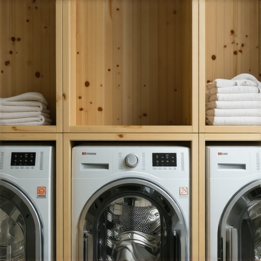 Ručno rađena drvena sortirnica za veš od borovih letvica u modernom enterijeru