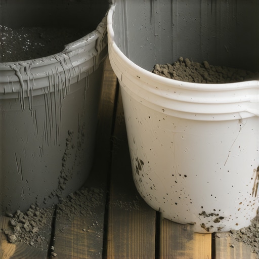 Proces pravljenja betonske saksije koristeći stare plastične kante kao kalup