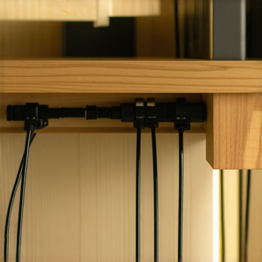 DIY kablovski ormarić ispod stola Skriveni drveni ormarić za organizaciju kablova montiran ispod radne ploče