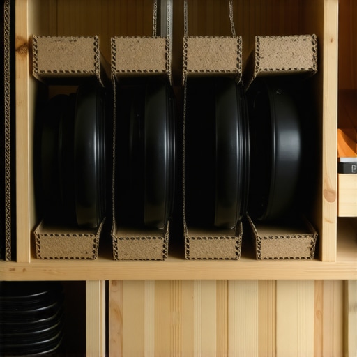 Organizacija duboke fioke u kuhinji pomoću kartonskih pregrada