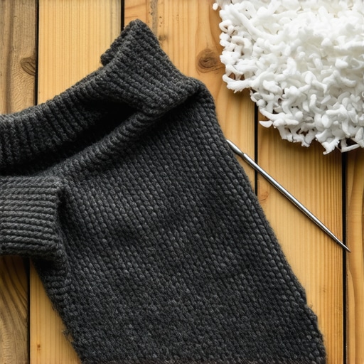 Izrada mekanog kreveta za macku od starog sivog dzempera u kucnoj radionici