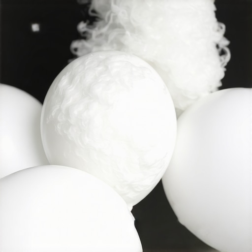 Detaljan prikaz lepljenja vate na balone za rođendansku dekoraciju