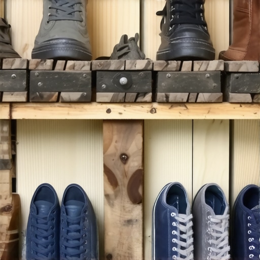 DIY polica za cipele od recikliranih paleta Rustična drvena polica za cipele napravljena od paleta u modernom hodniku