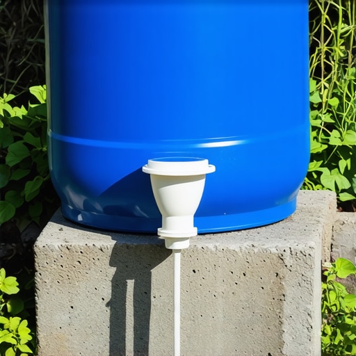 Instalirano bure za sakupljanje kišnice povezano na kućni oluk.