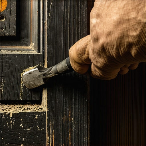 Hirurška preciznost pri ugradnji pametne brave Dletlo urezuje prostor za pametnu bravu u staro drvo