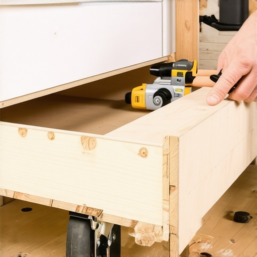 Izrada drvene fioke za odlaganje ispod kreveta Detaljan prikaz sklapanja drvene fioke od šperploče sa točkićima