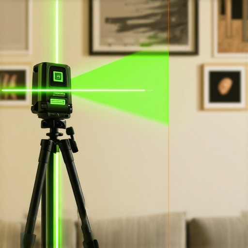 Lasersko nivelisanje slika na zidu Laser i krep traka za savršeno kačenje slika