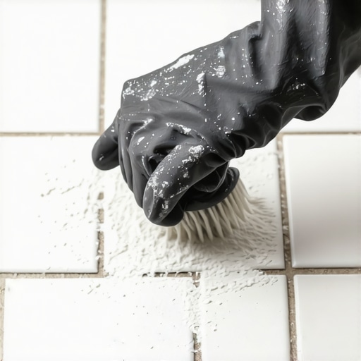 Postupak beljenja fuga sodom bikarbonom i četkicom