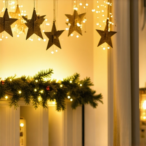 Novogodišnja dekoracija stana: Zvezde od drvenih štapića