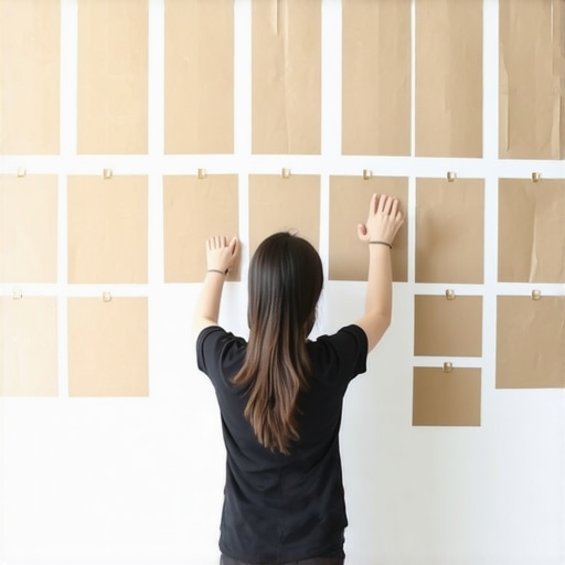 Papirni šabloni na zidu za precizan raspored slika bez rupa