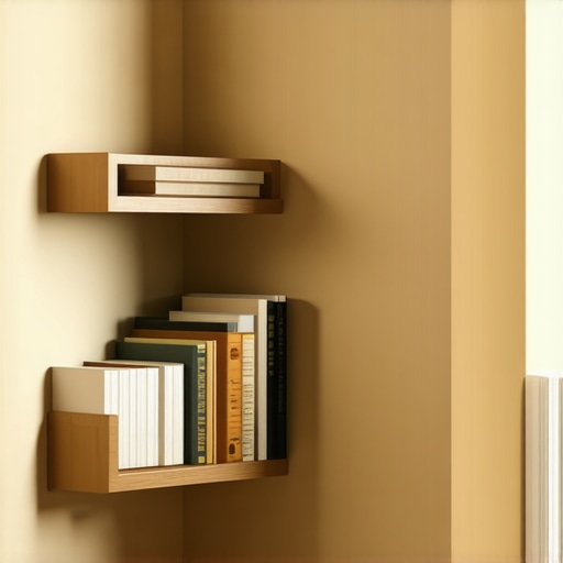 Polica za knjige u uglu: Kako je montirati bez nosača