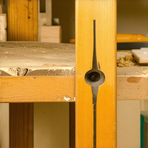 Detaljan prikaz učvršćivanja drvene stolice pomoću klina i lepka na stolarskom stolu