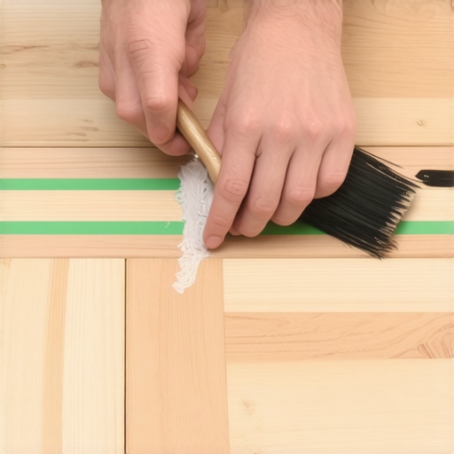 Ruke majstora nanose grafitni prah u prorez parketa radi eliminacije škripe.