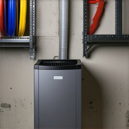 Postavljanje odvlaživača vazduha u podrumu Odvlaživač vazduha i metalne police u suvom podrumu