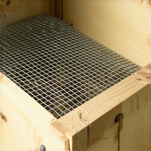 Detaljan prikaz pričvršćivanja pocinkovane mreže na dno drvene visoke leje.