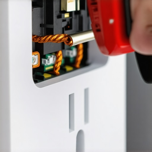 Detaljan prikaz unutrašnjosti pametne utičnice i povezivanja žica