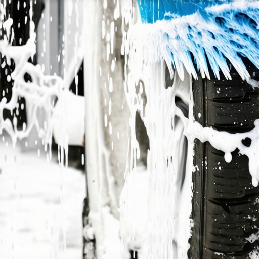 Čišćenje automobilske gume od prašine i ulja četkom i sapunicom