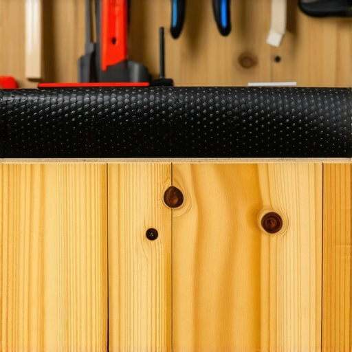 Unutrašnjost drvene žardinjere sa postavljenom crnom drenažnom folijom