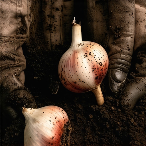 Pravilna sadnja belog luka u jesen Ruke baštovana sade krupni čen belog luka u bogatu crnu zemlju