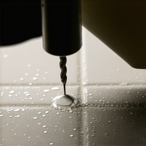 Dijamantska burgija buši mokru pločicu u kupatilu