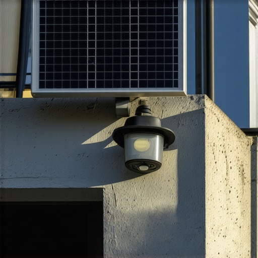 Pravilno montiran solarni panel i reflektor na fasadi Montaža solarnog reflektora na zid kuće sa fokusom na ugao panela