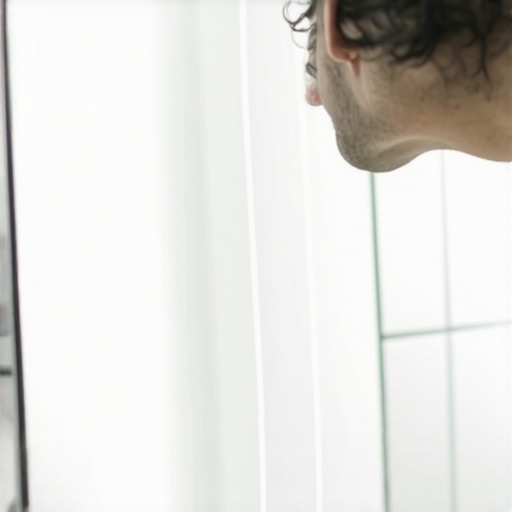 Nanošenje montažnog lepka u vertikalnim trakama na poleđinu ogledala