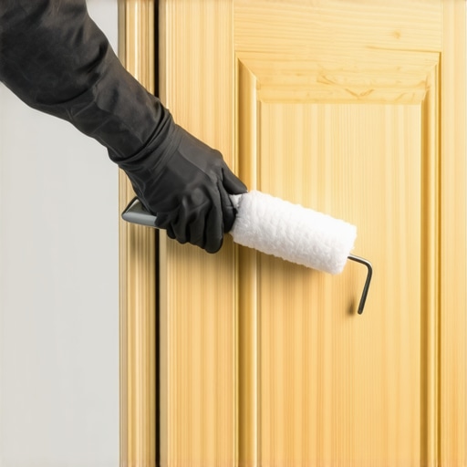 Osoba farba kuhinjski front valjkom sa kratkom dlakom