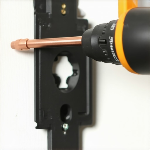 Precizno povezivanje žica u utičnici Majstor koristi izolovan odvijač za fiksiranje bakarnih žica u električnu utičnicu