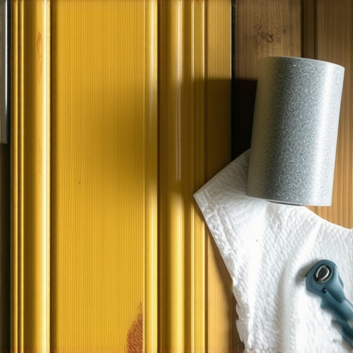 Čišćenje drvenog okvira vrata pre postavljanja izolacione trake