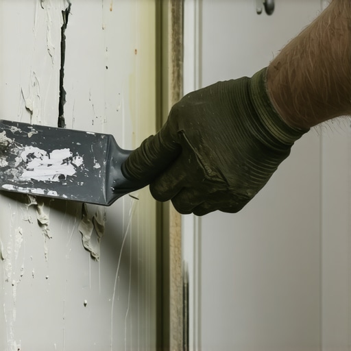 Priprema zidova za predsoblje Punjenje pukotina na zidu predsoblja gipsom