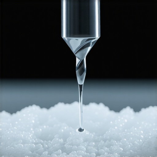 Proces bušenja staklene flaše za LED dekoraciju Dijamantska burgija buši staklenu flašu pod mlazom vode