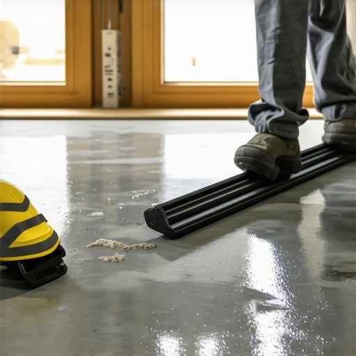 Proces nanošenja epoksida na betonski pod Nanošenje gustog sivog epoksidnog sloja na pripremljen beton u podrumu