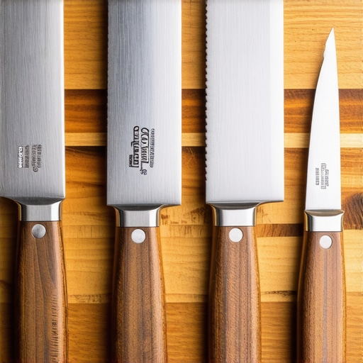 Magnetna traka sa noževima montirana na zid kuhinje