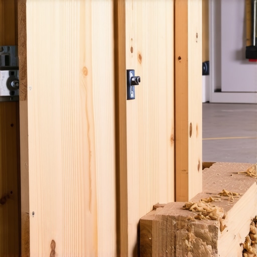 Sklopivi radni sto od šperploče montiran na zid garaže