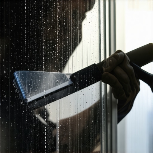 Čišćenje prozora magnetnim brisačem na visini