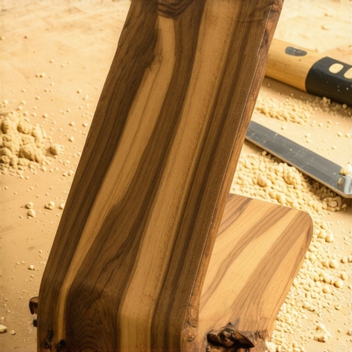 Detaljan prikaz rucno radenog drvenog stalka za telefon sa istaknutim godovima drveta