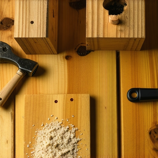 Ručno rađena drvena kućica za ptice na stolu sa alatom