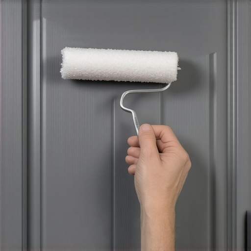 Majstor farba kuhinjski front penastim valjkom za glatku završnicu