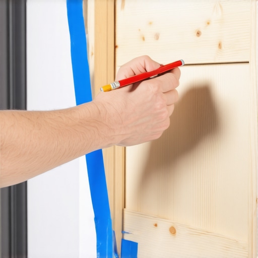 Trik sa krep trakom za obeležavanje rupa Obeležavanje rupa na ramu slike pomoću krep trake