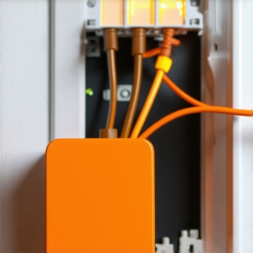 Detaljan prikaz povezivanja pametnog releja u električnu kutiju u zidu