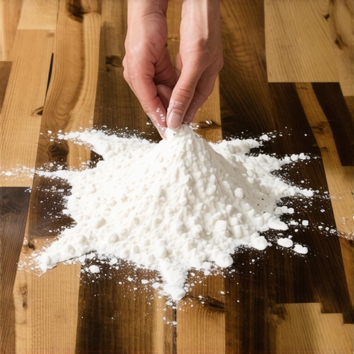 Uklanjanje masne mrlje sa parketa skrobom Postupak nanošenja skroba na masnu fleku na parketu