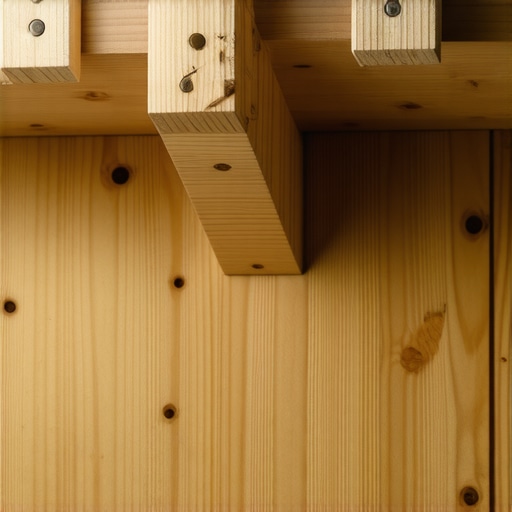 Unutrašnja konstrukcija nevidljive police Drvene letvice fiksirane na zid kao nosači za policu bez vidljivih metalnih delova