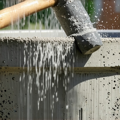 Proces izbacivanja vazduha iz betonskog kalupa pomoću gumenog čekića