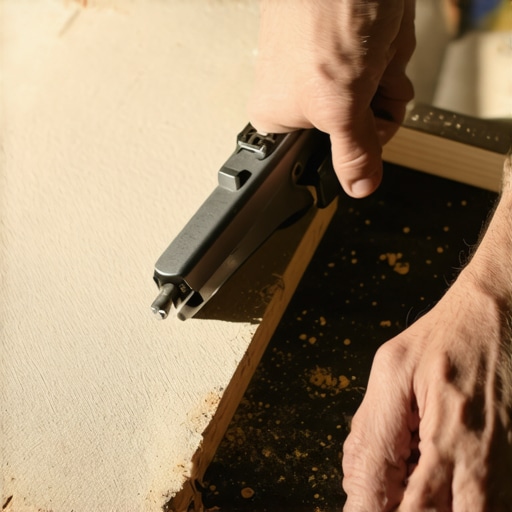 Detaljan prikaz rastezanja pamučnog platna preko drvene konstrukcije heftalicom