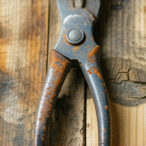 Čišćenje rđe sa baštenskih makaza Čišćenje rđe i smole sa baštenskih makaza u radionici