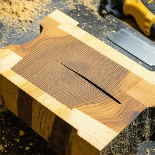 Rustični drveni držač za mobilni telefon napravljen od ostataka stare grede na majstorskom stolu