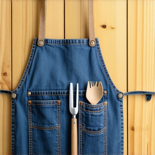 Kecelja napravljena od recikliranih farmerki za roštilj