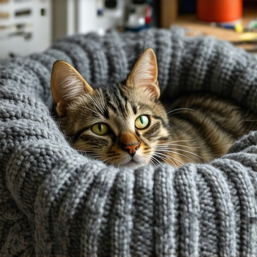 DIY krevet za mačku od džempera Ručno rađen krevet za mačku napravljen reciklažom starog vunenog džempera